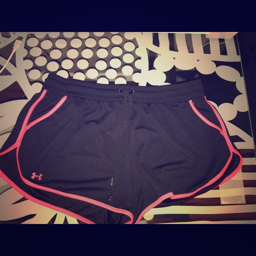 Under Armour Black and Pink Women's Shorts